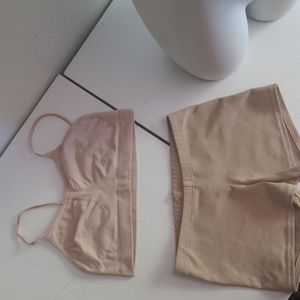 Beige dancer warm ups